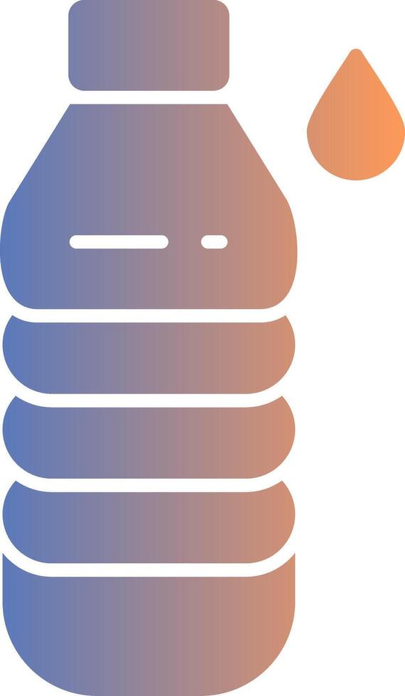 Water Bottle Gradient Icon vector