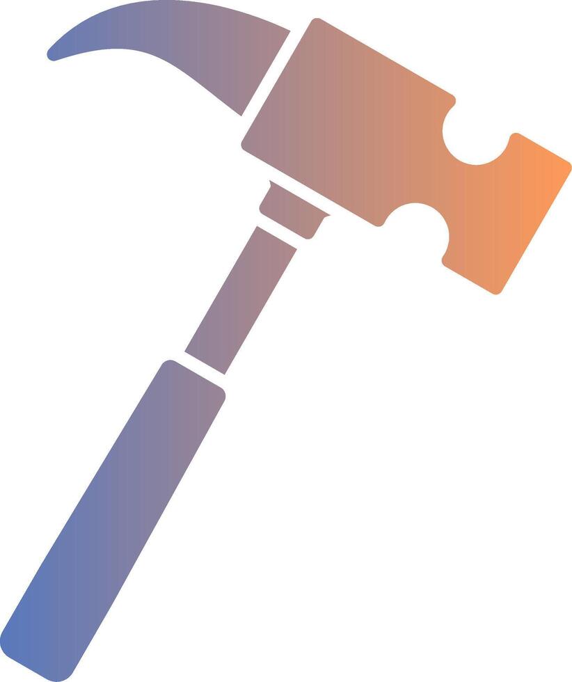 Hammer Gradient Icon vector