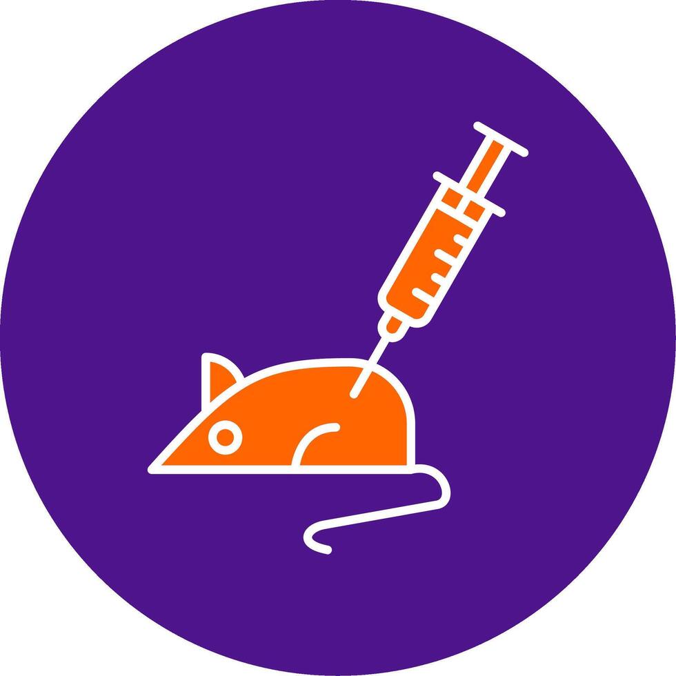 Animal Testing Line Filled Circle Icon vector