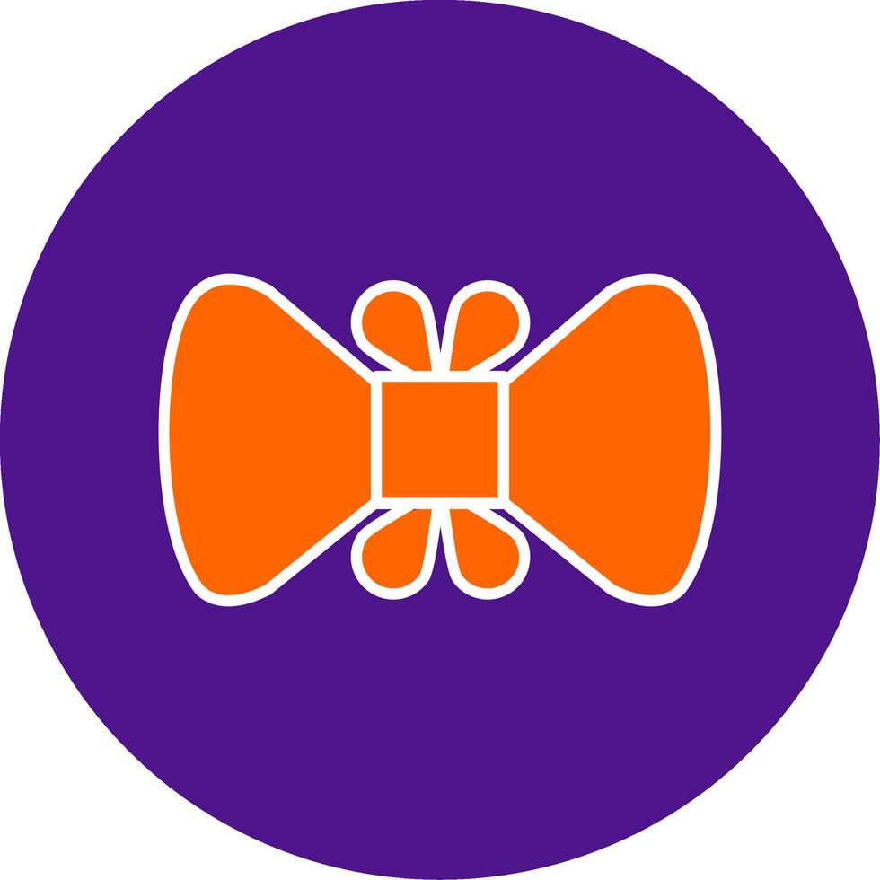 Bowtie Line Filled Circle Icon vector