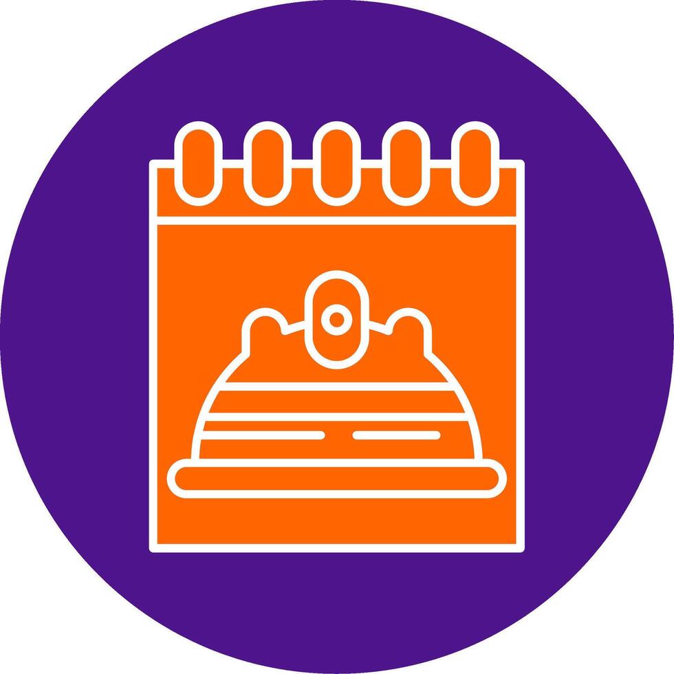 Labour Day Line Filled Circle Icon vector