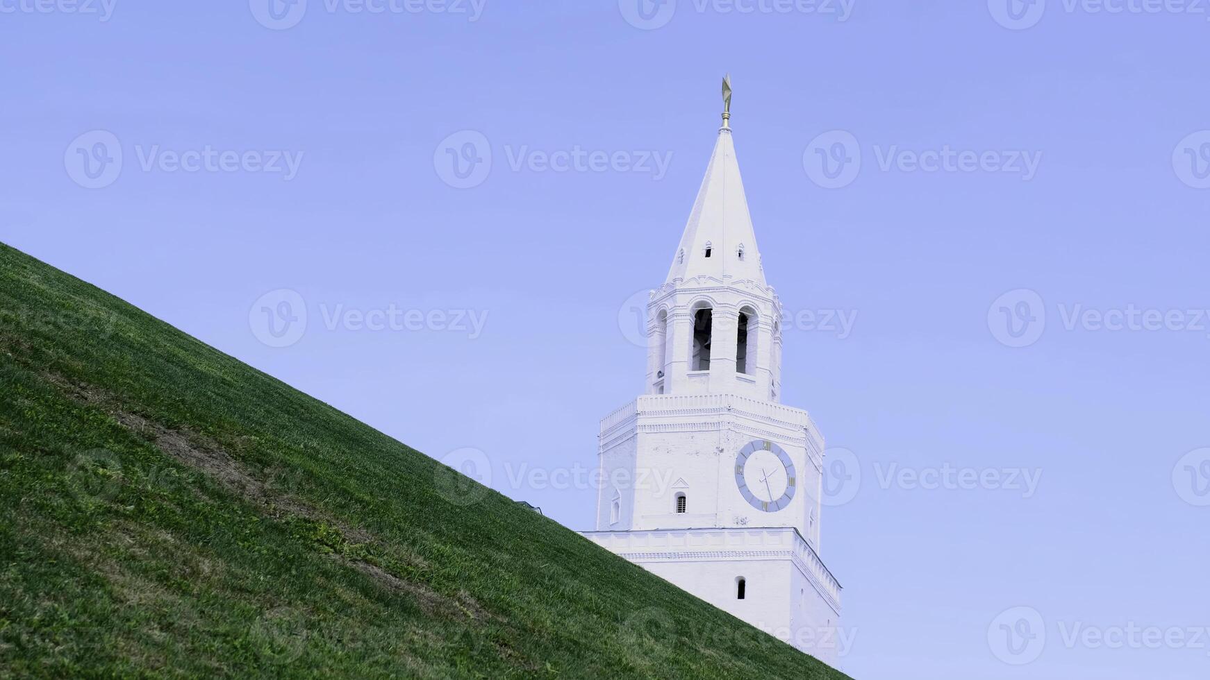 City landmark. Stock footage. Wall and tower of Kremlin. View of the city Kremlin in the ancient city photo