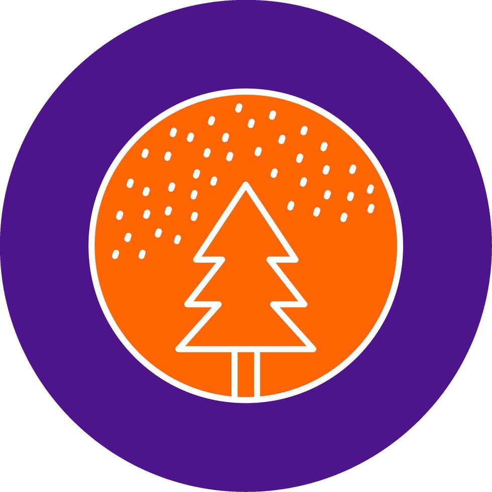 Snow Globe Line Filled Circle Icon vector