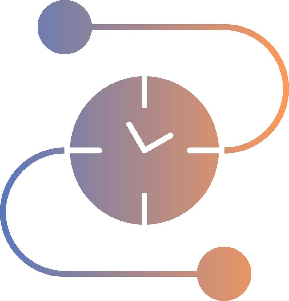 Time Line Gradient Icon vector