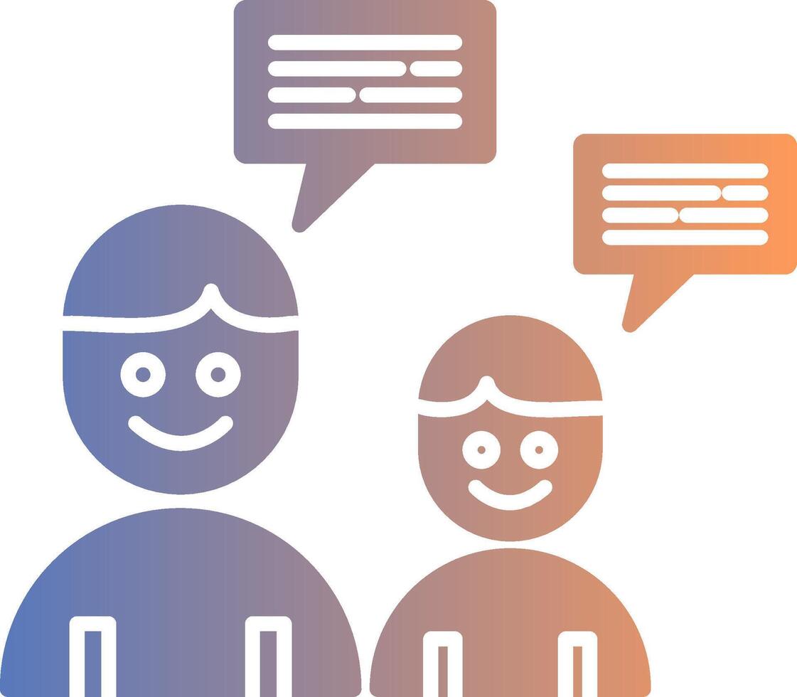 Conversation Gradient Icon vector