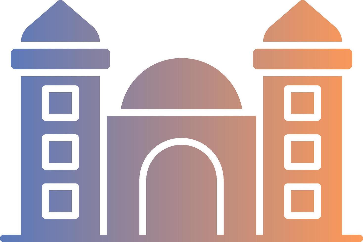 Mosque Gradient Icon vector