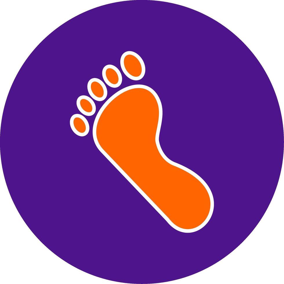 Footprint Line Filled Circle Icon vector