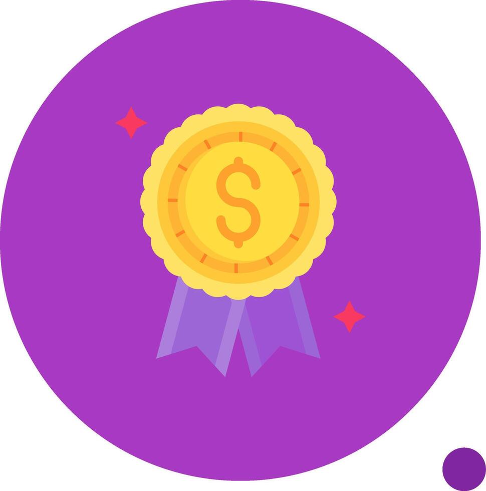 Reward Long Circle Icon vector