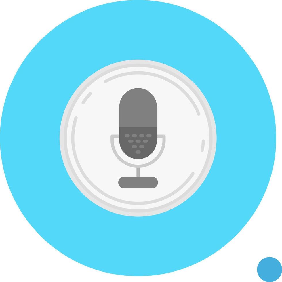 Microphone Long Circle Icon vector