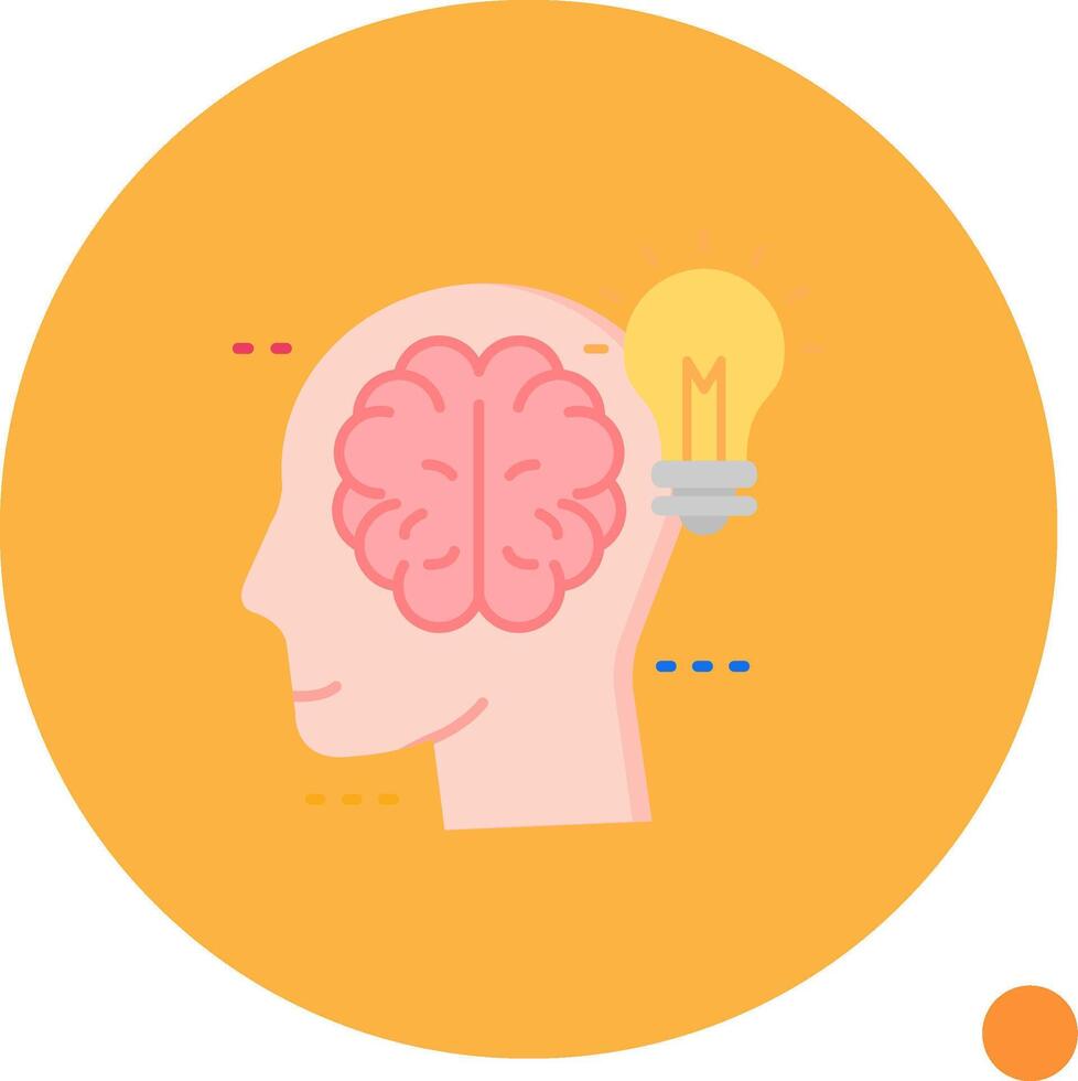 Intelligence Long Circle Icon vector