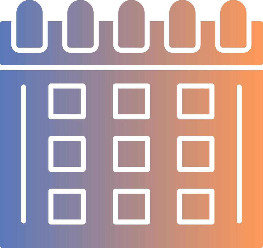Calendar Gradient Icon vector
