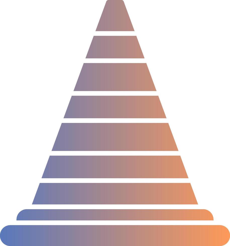 Cone Gradient Icon vector