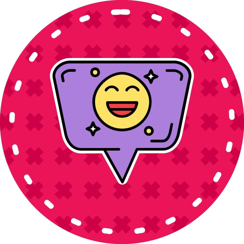 Emoji Line Filled Sticker Icon vector