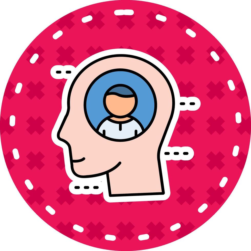 Personality Line Filled Sticker Icon vector