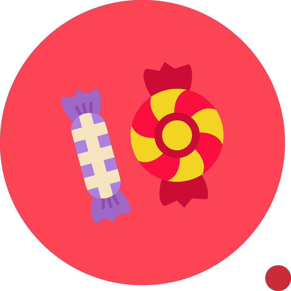 Candy Long Circle Icon vector
