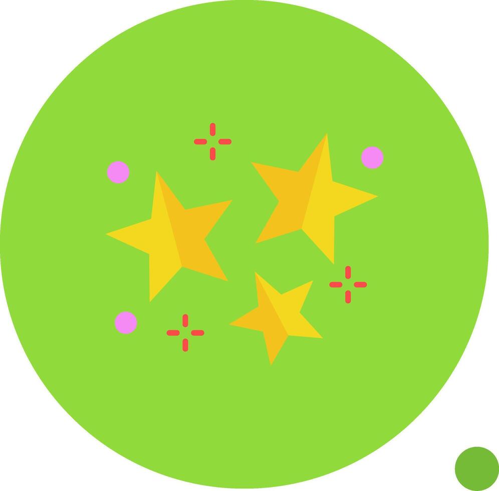 estrella largo circulo icono vector