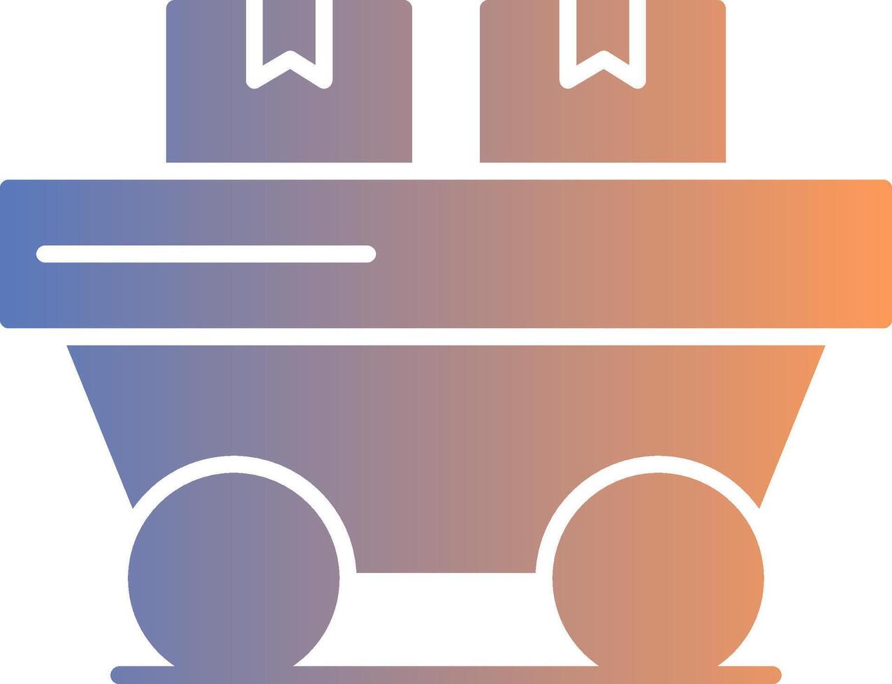 Trolley Gradient Icon vector