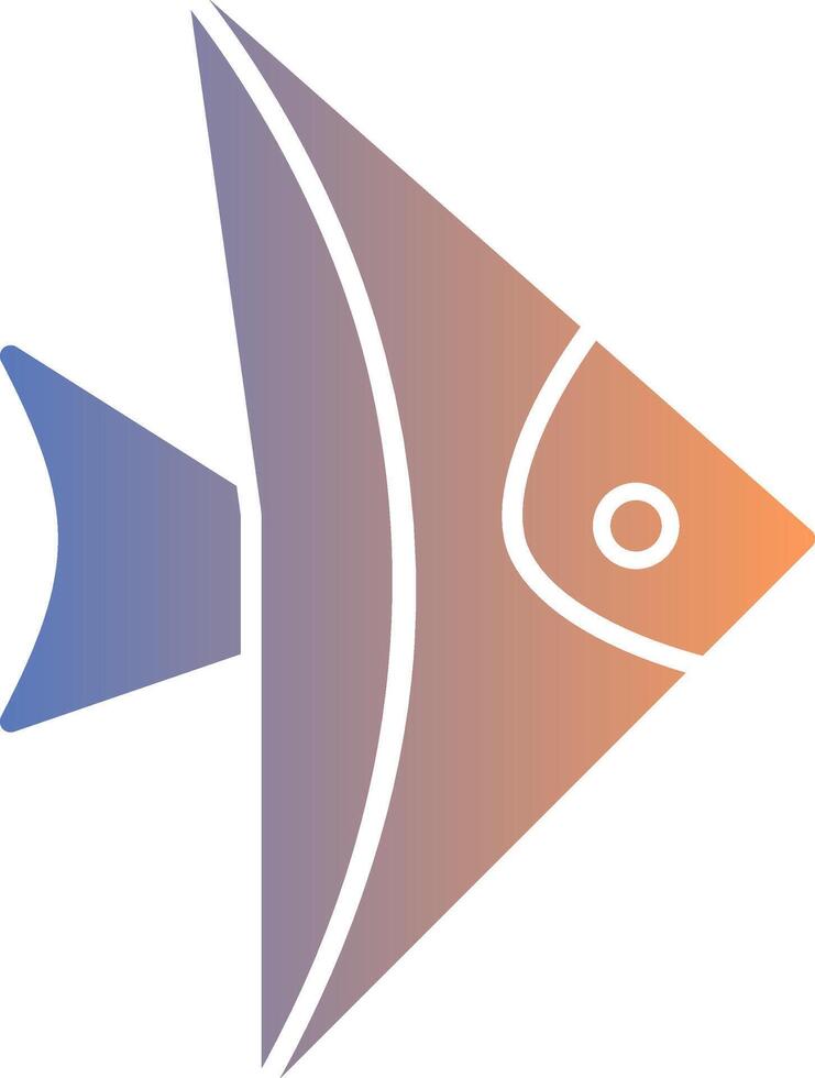 Fish Gradient Icon vector