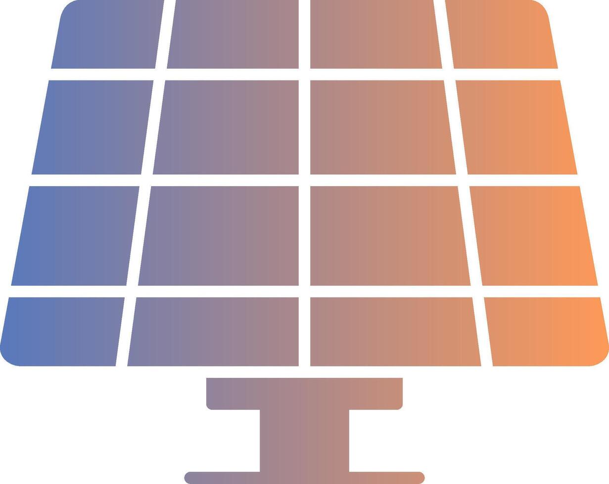 Solar Panel Gradient Icon vector