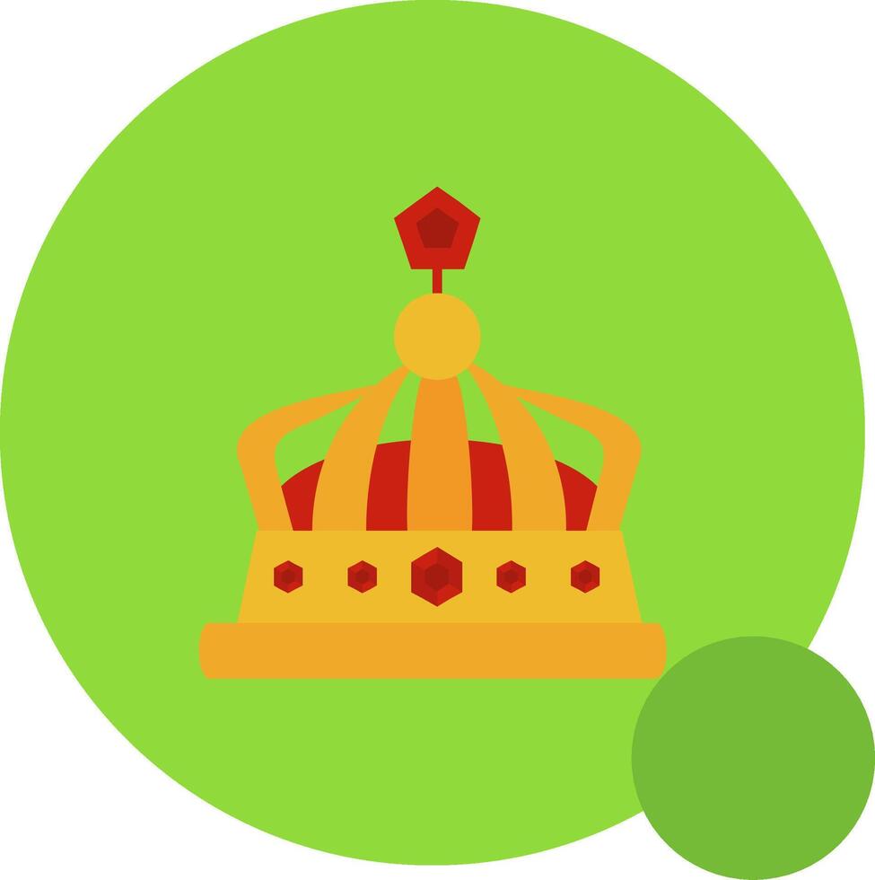 Crown Long Circle Icon vector