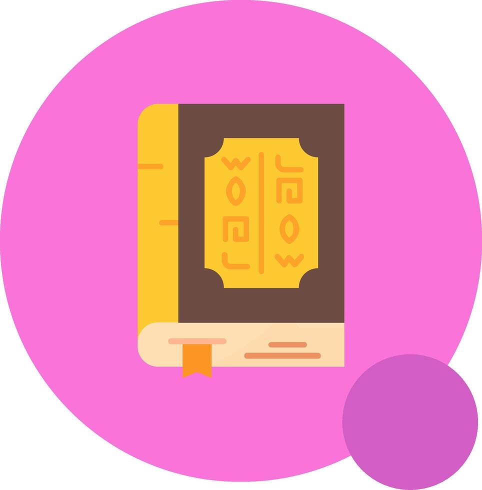 Book Long Circle Icon vector