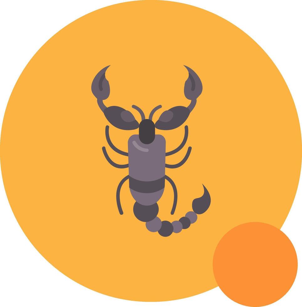 escorpión largo circulo icono vector