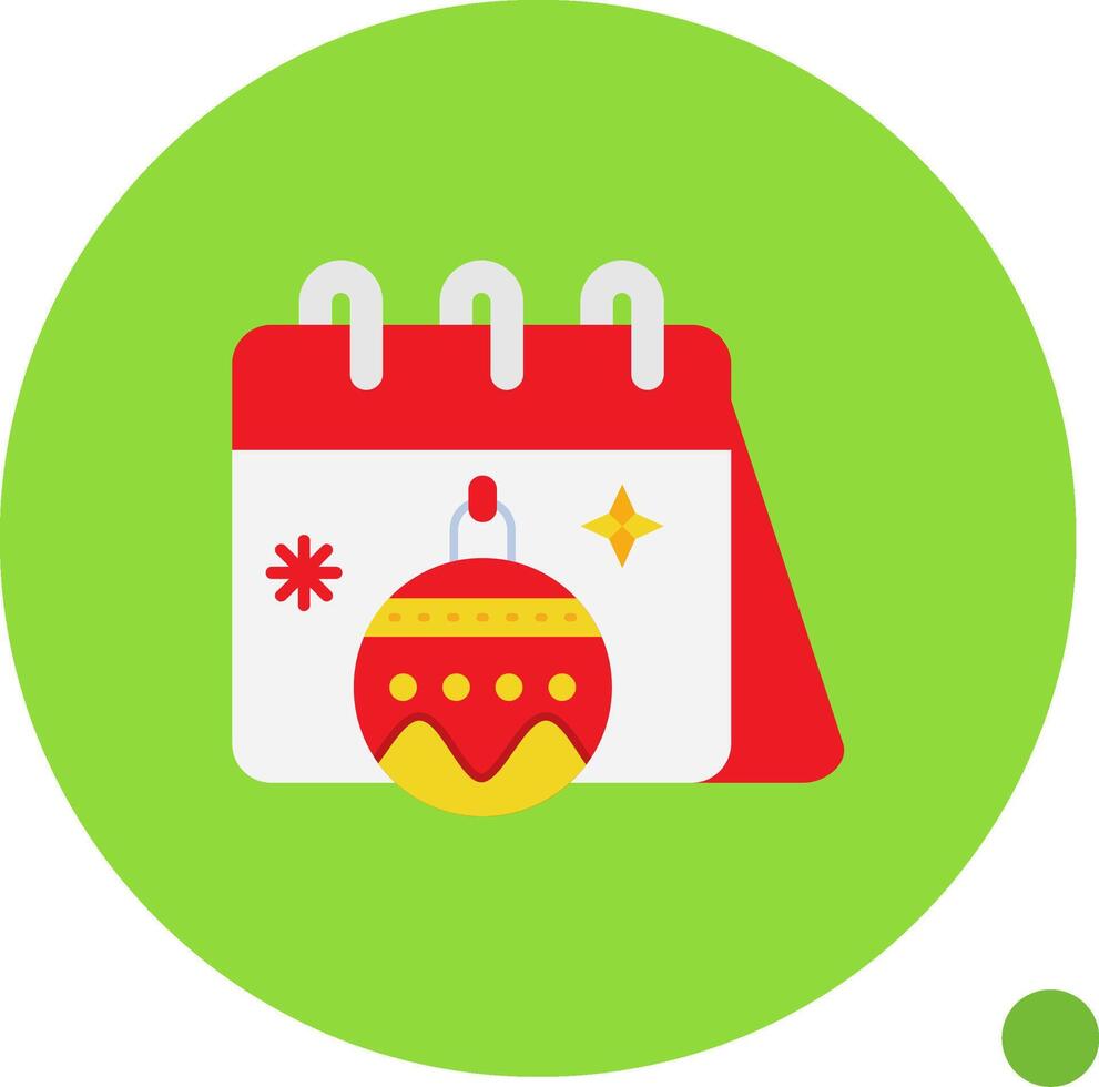 Calender Long Circle Icon vector
