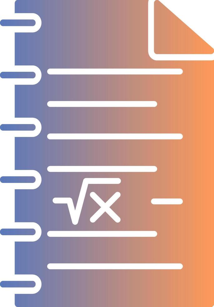 Math Gradient Icon vector