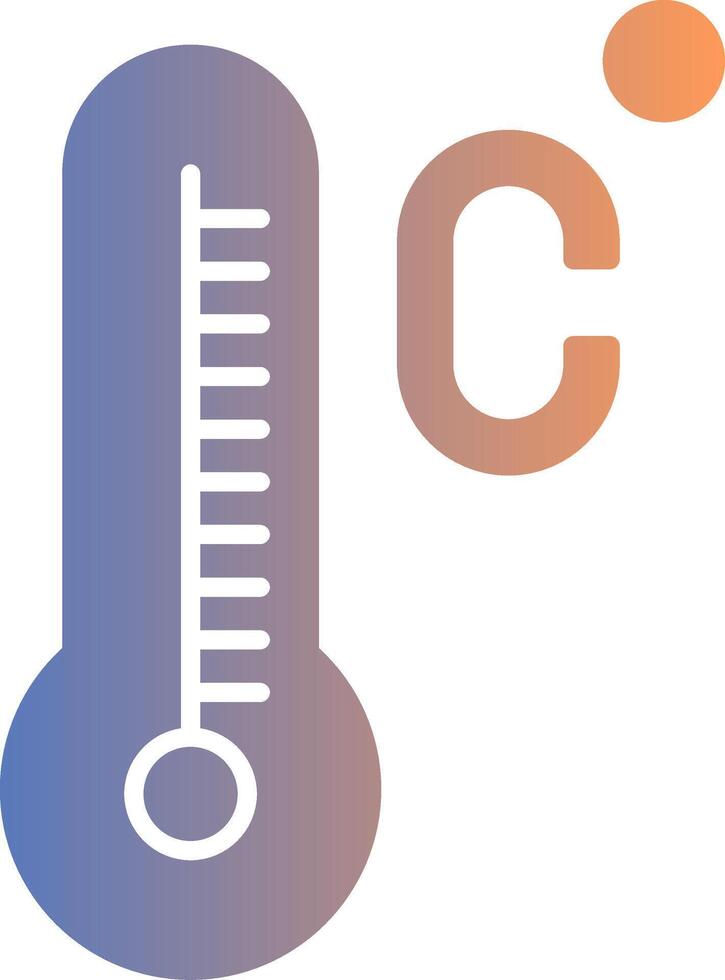 icono de gradiente celsius vector