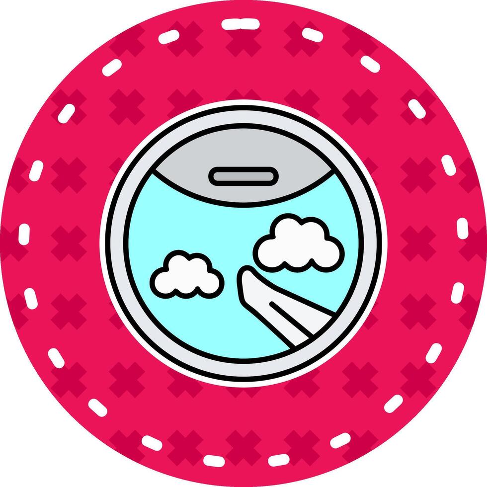 Porthole Line Filled Sticker Icon vector