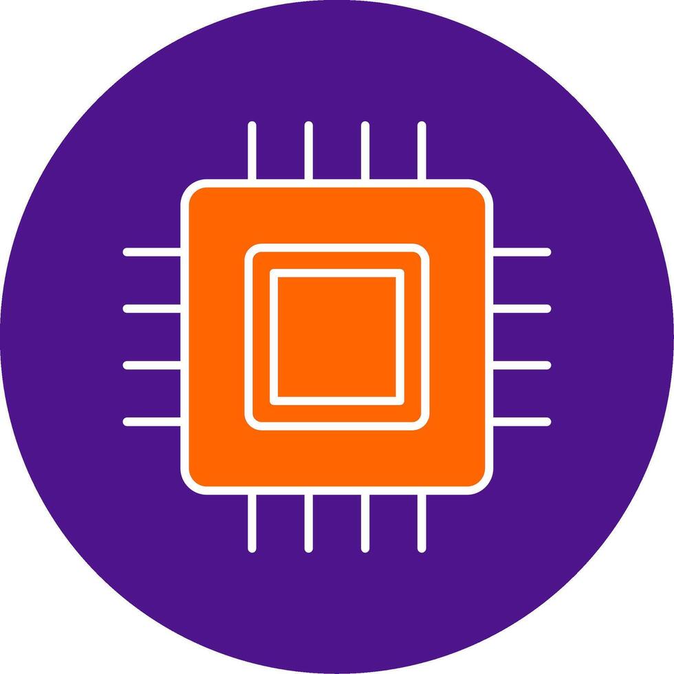 Circuit Board Line Filled Circle Icon vector