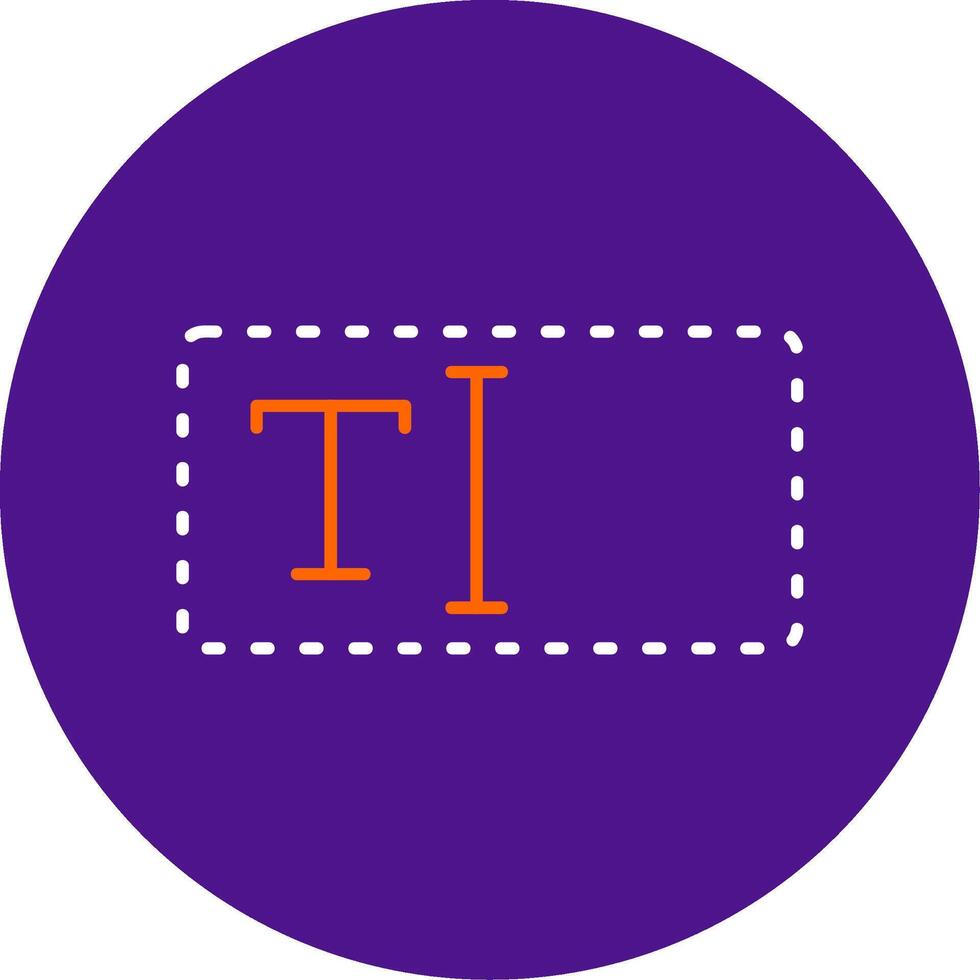 Text Box Line Filled Circle Icon vector