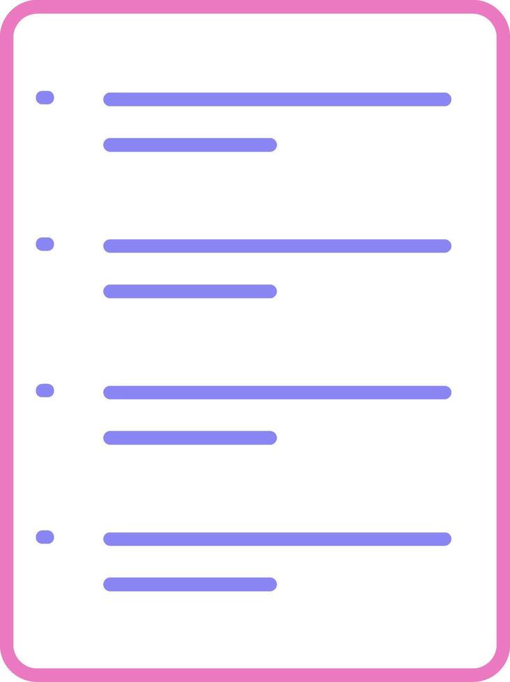 To Do List Linear Two Colour Icon vector