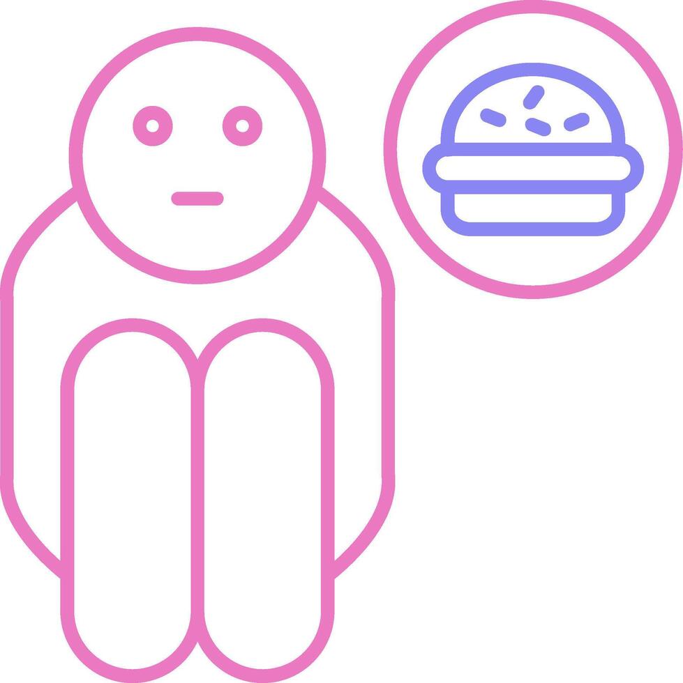 Beggar Linear Two Colour Icon vector