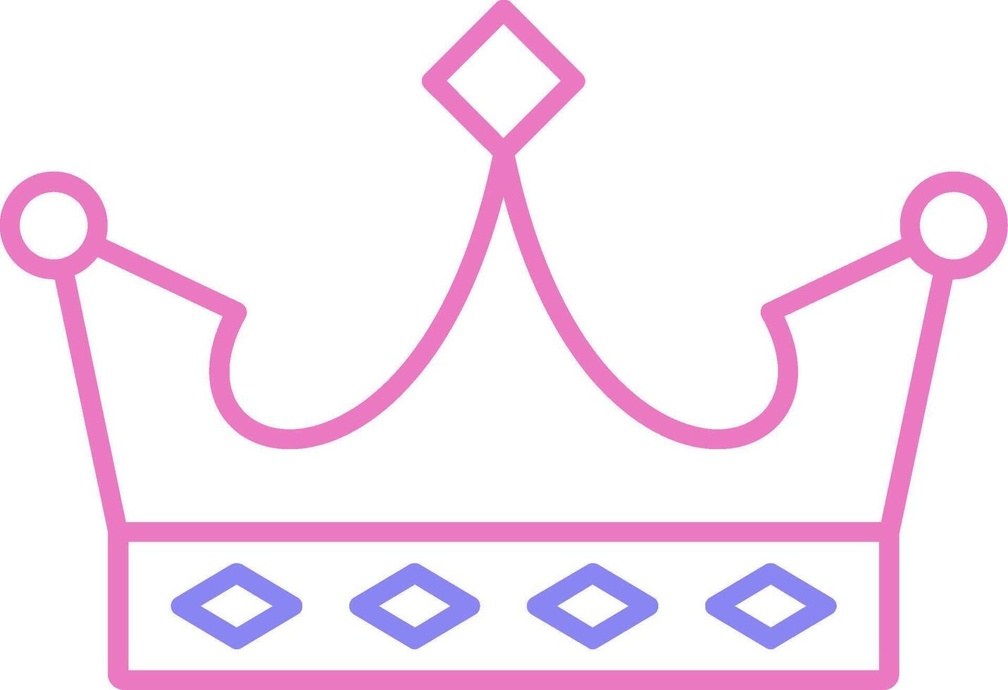 King Linear Two Colour Icon vector