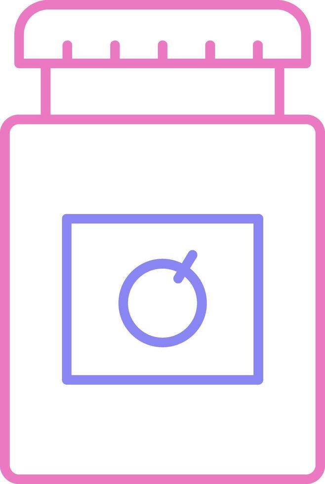 Jam Jar Linear Two Colour Icon vector