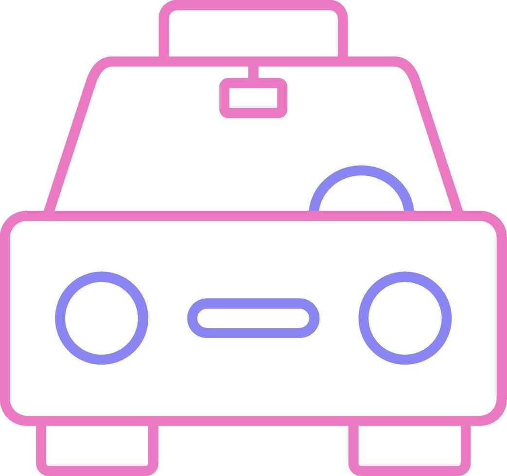 Taxi Linear Two Colour Icon vector