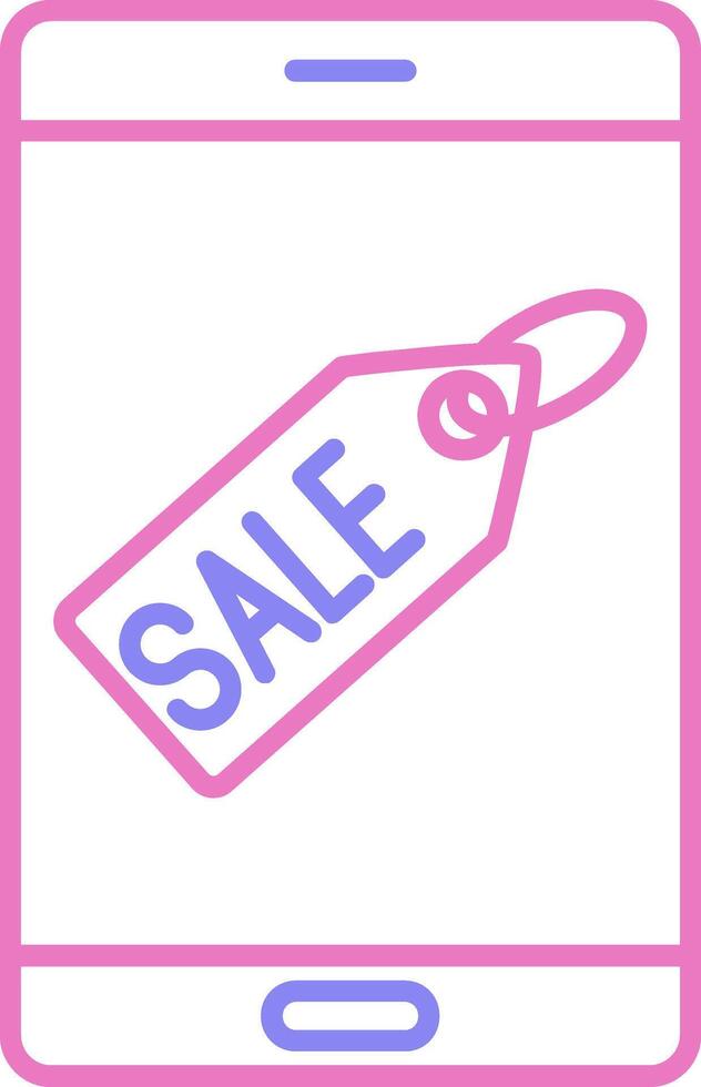 linear two color icon vector