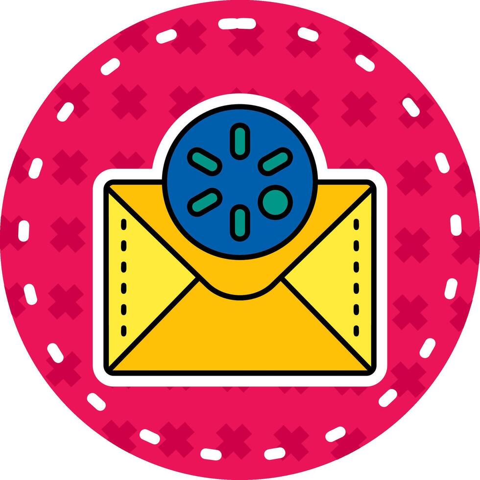 Loading Line Filled Sticker Icon vector