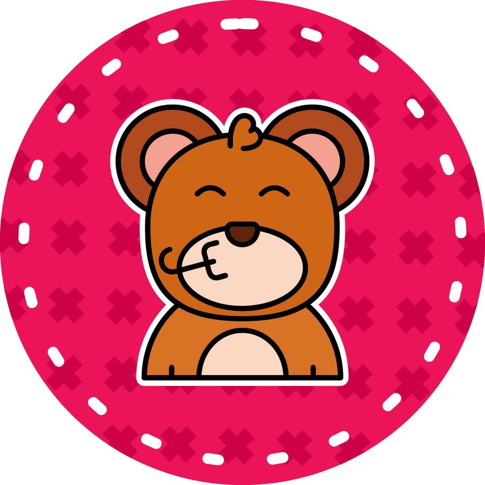 Congratulation Line Filled Sticker Icon vector