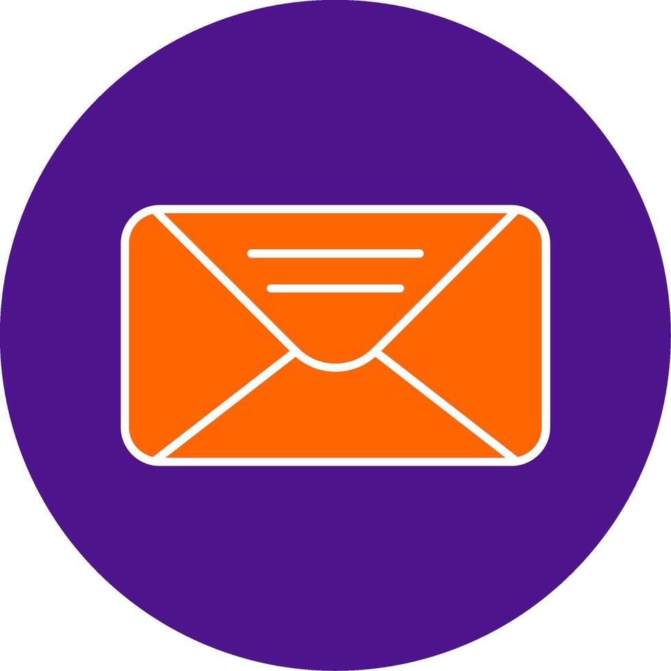 Mail Line Filled Circle Icon vector