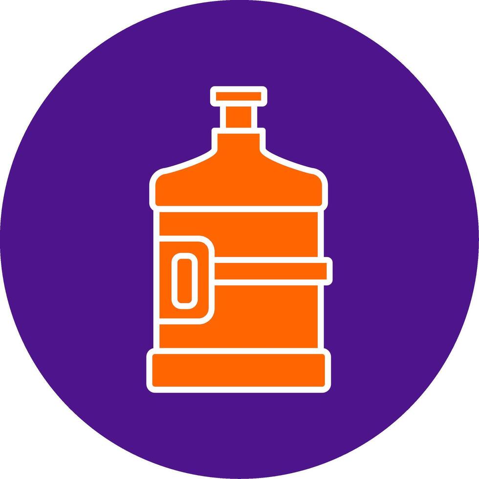 Water Flask Line Filled Circle Icon vector