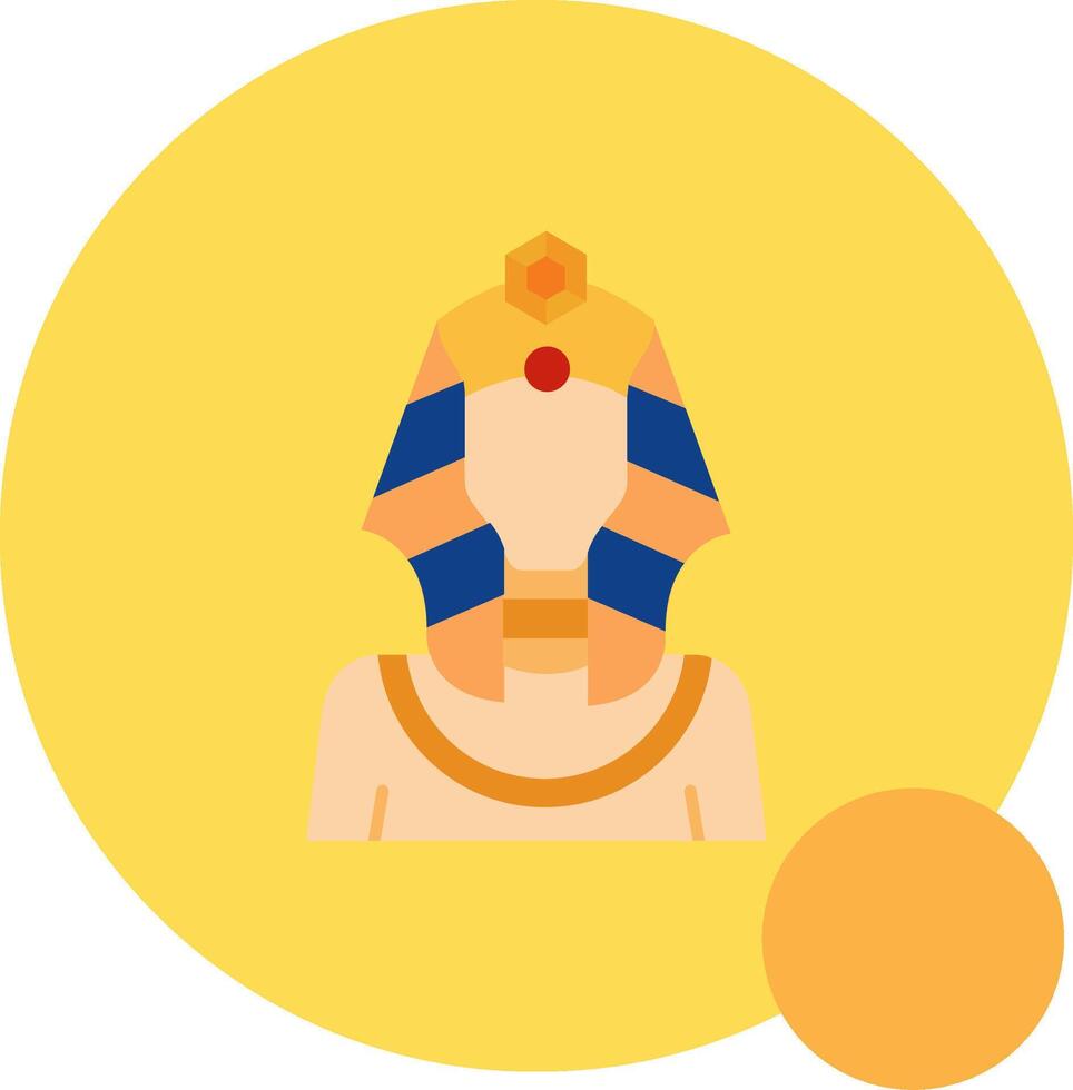 pharaoh Long Circle Icon vector