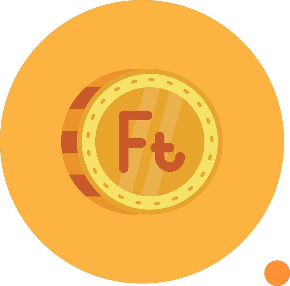 Forint Long Circle Icon vector