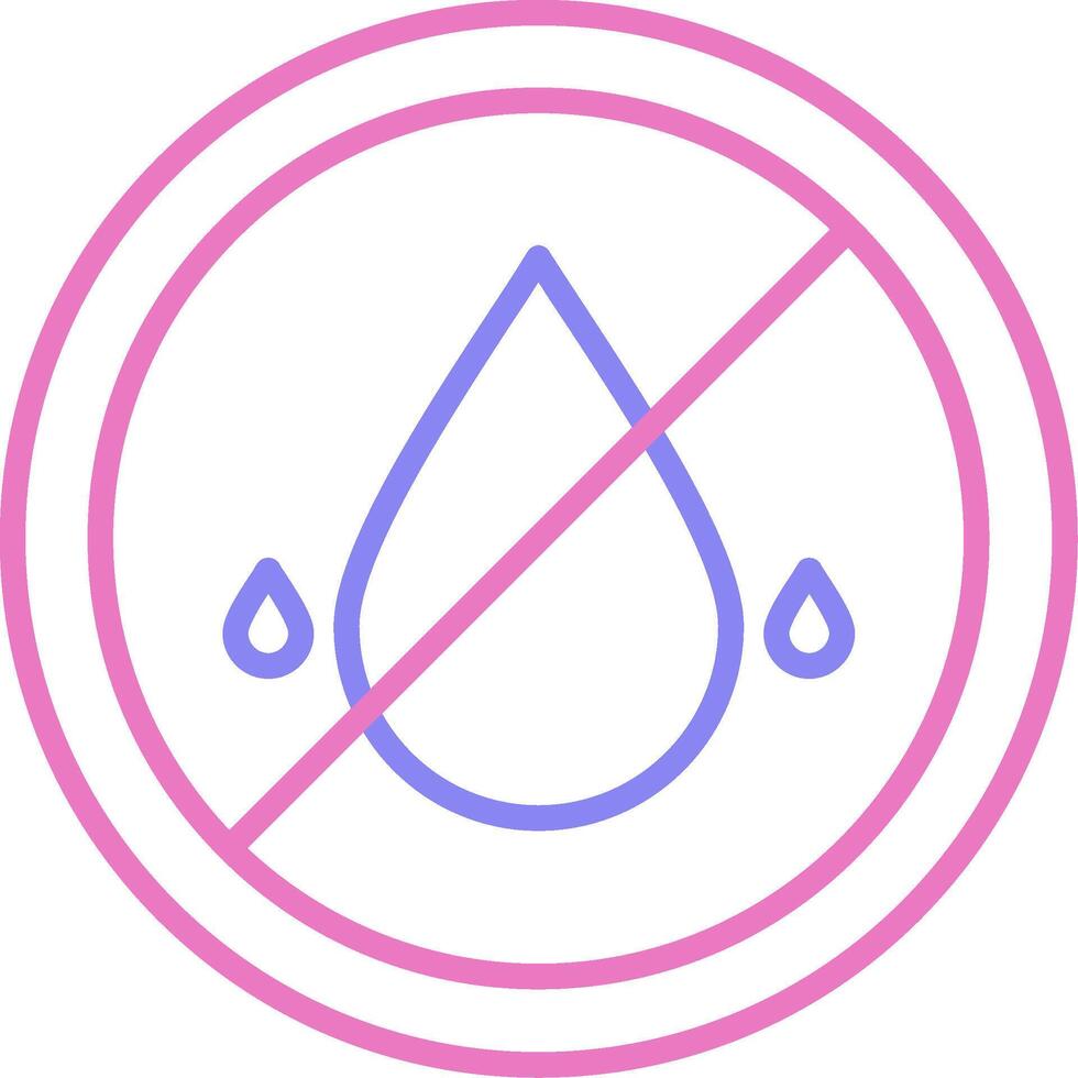 Embargo Linear Two Colour Icon vector