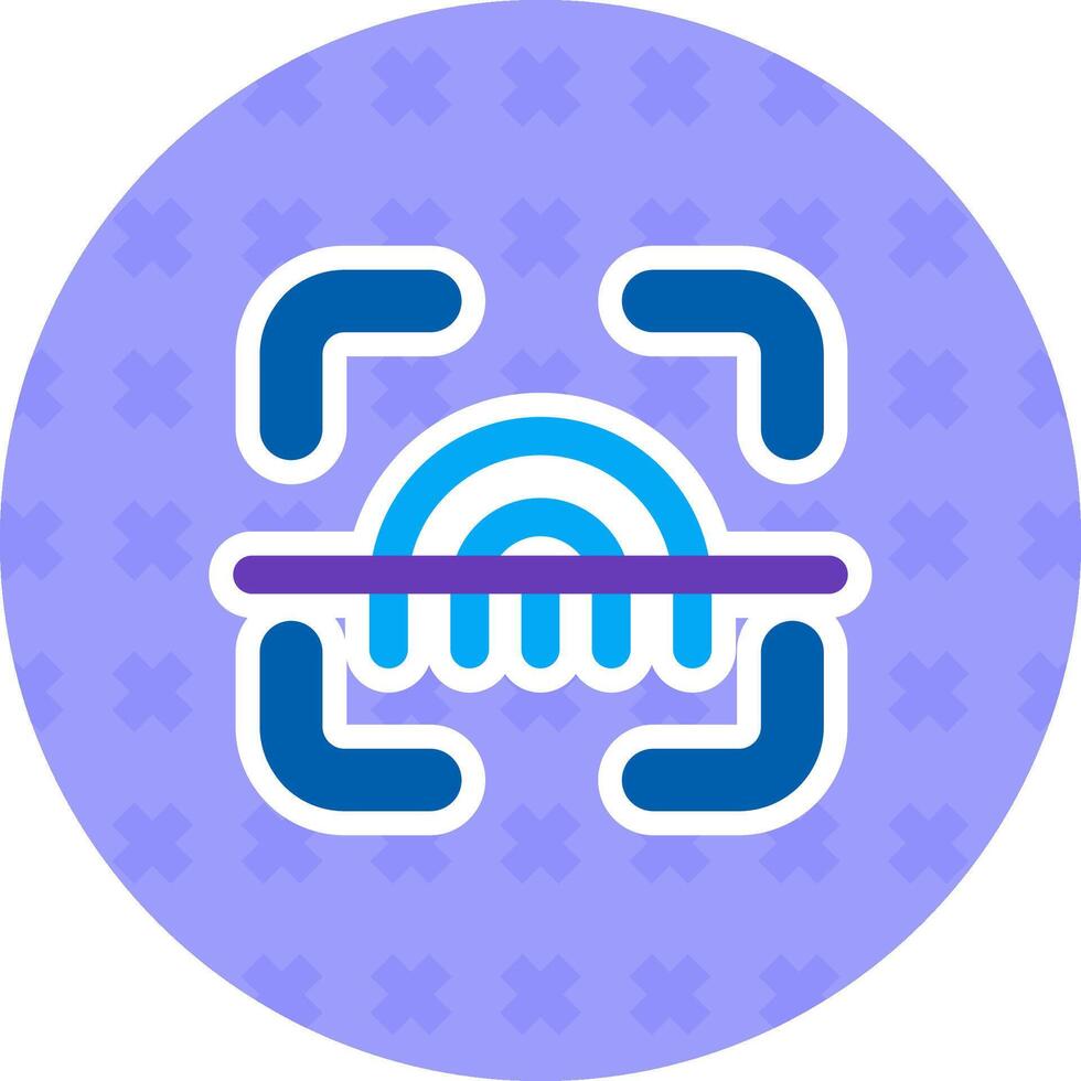 Scanner Flat Sticker Icon vector