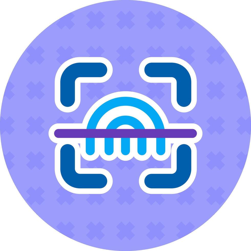 Scanner Flat Sticker Icon vector