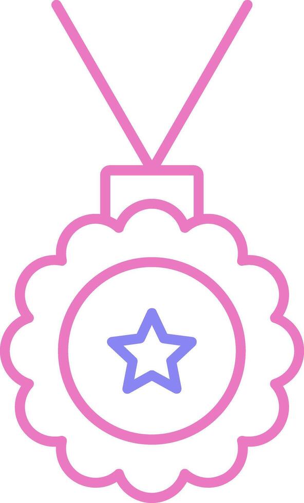 Medallion Linear Two Colour Icon vector