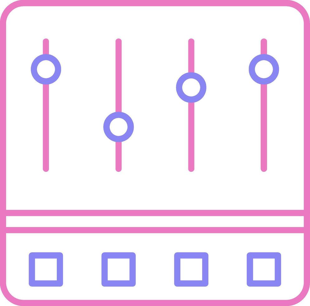 Control Panel Linear Two Colour Icon vector