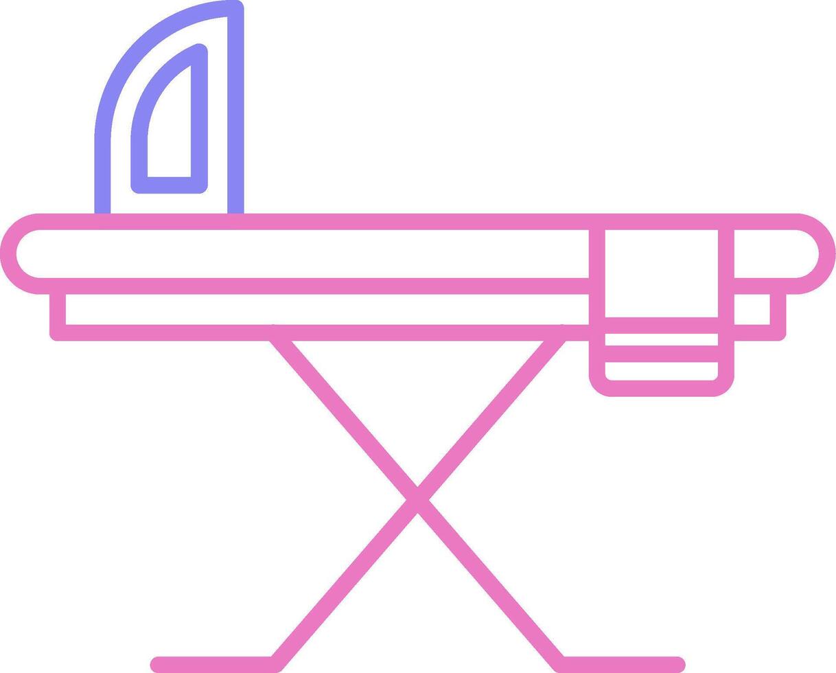 Ironing Board Linear Two Colour Icon vector